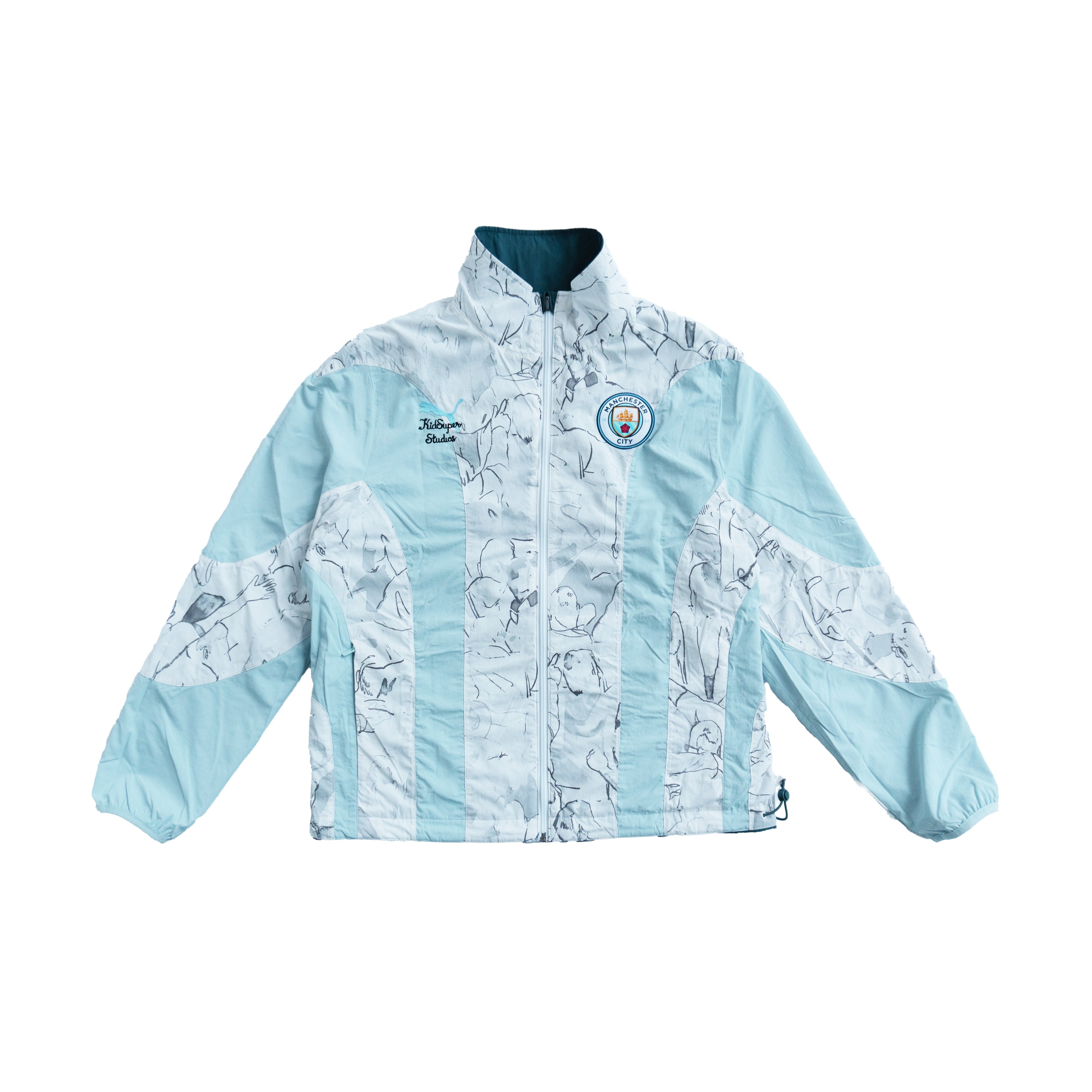 PUMA x MANCHESTER CITY KIDSUPER REVERSIBLE JACKET – SKY BLUE / TEAL