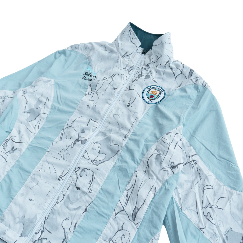 PUMA x MANCHESTER CITY KIDSUPER REVERSIBLE JACKET – SKY BLUE / TEAL