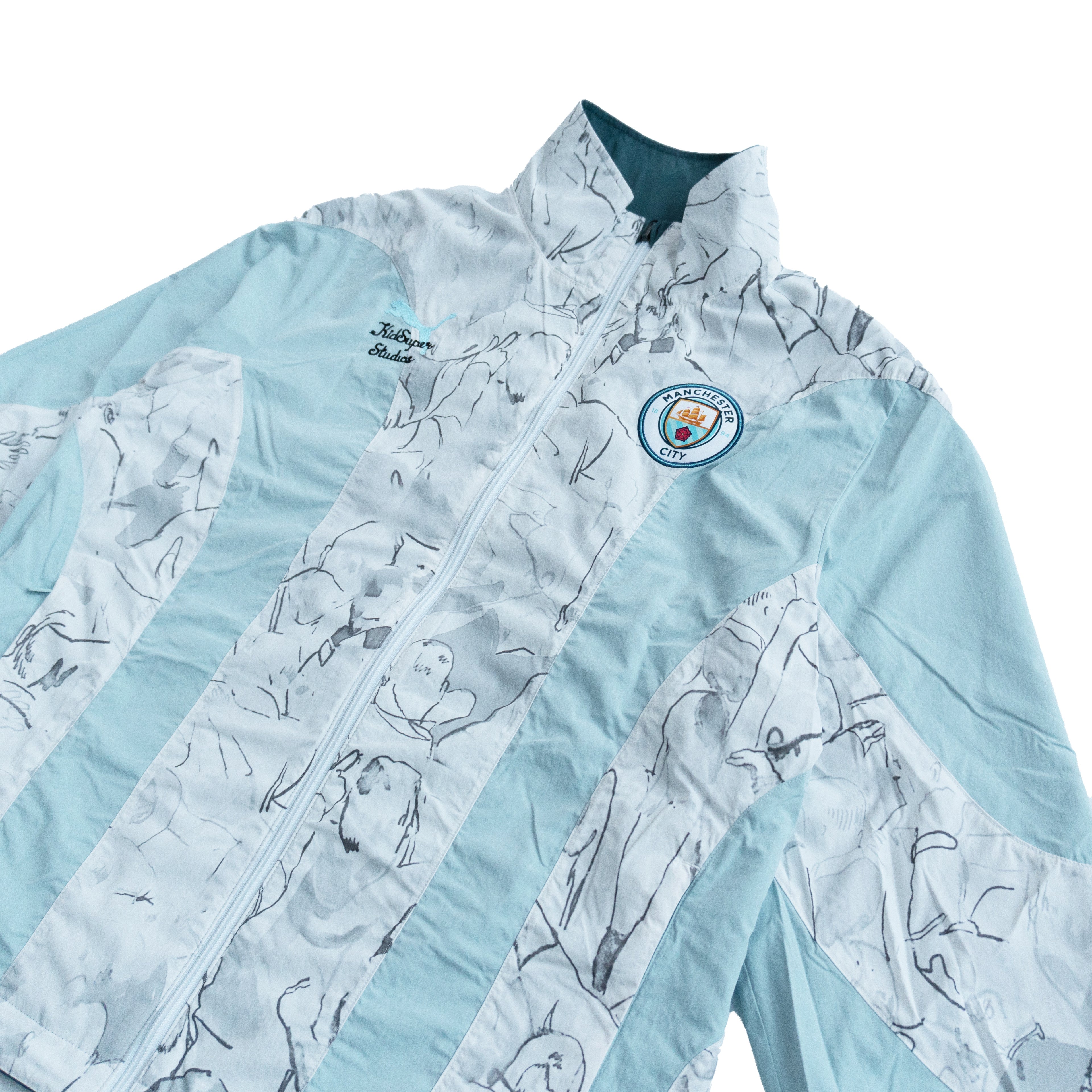 PUMA x MANCHESTER CITY KIDSUPER REVERSIBLE JACKET – SKY BLUE / TEAL