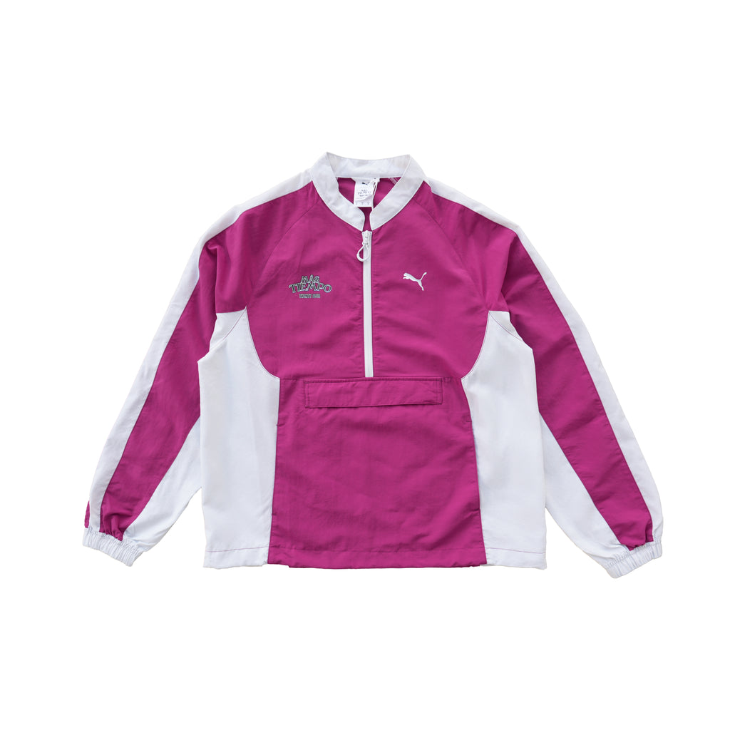 PUMA MÁS TIEMPO HALF-ZIP TRACK JACKET – MAGENTA / WHITE