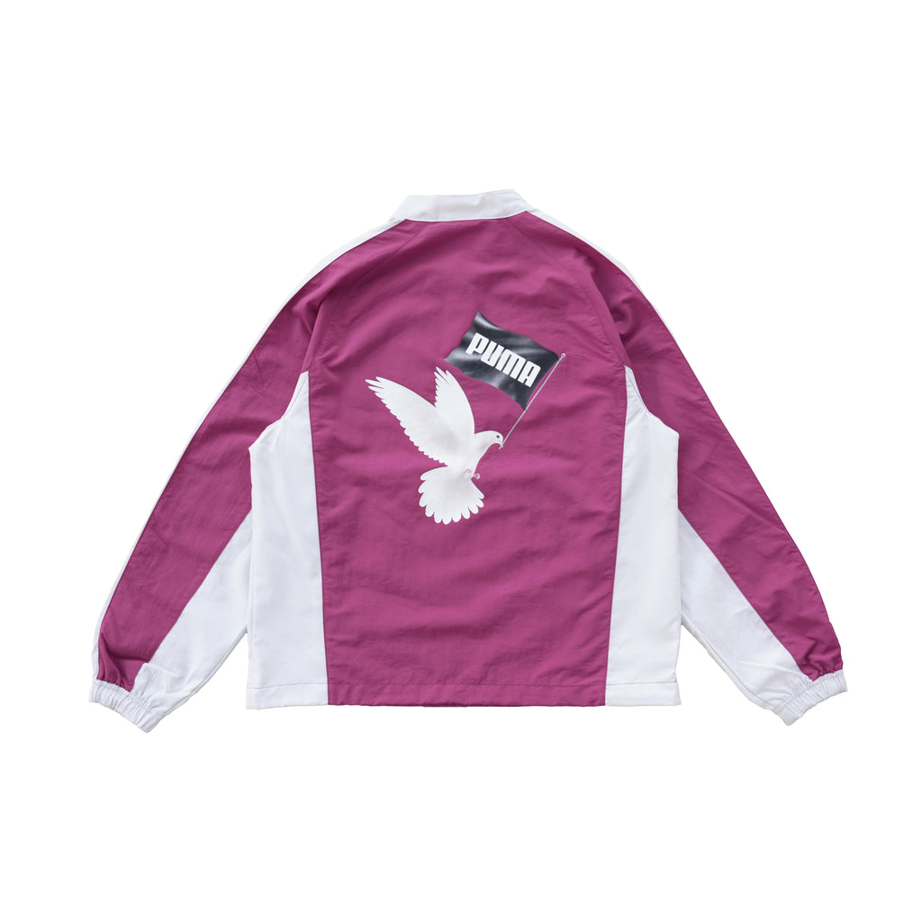 PUMA MÁS TIEMPO HALF-ZIP TRACK JACKET – MAGENTA / WHITE