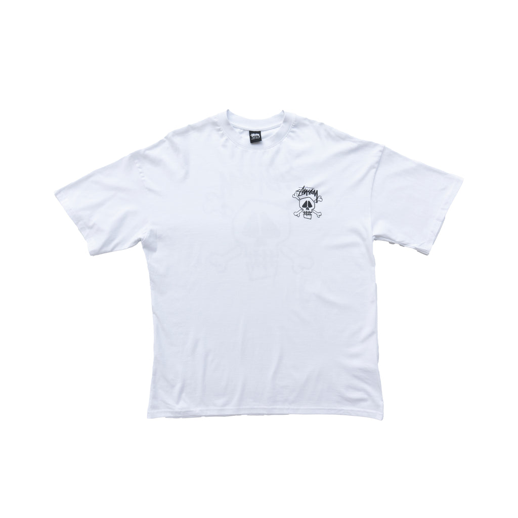 STÜSSY SKULL GRAPHIC T-SHIRT - WHITE