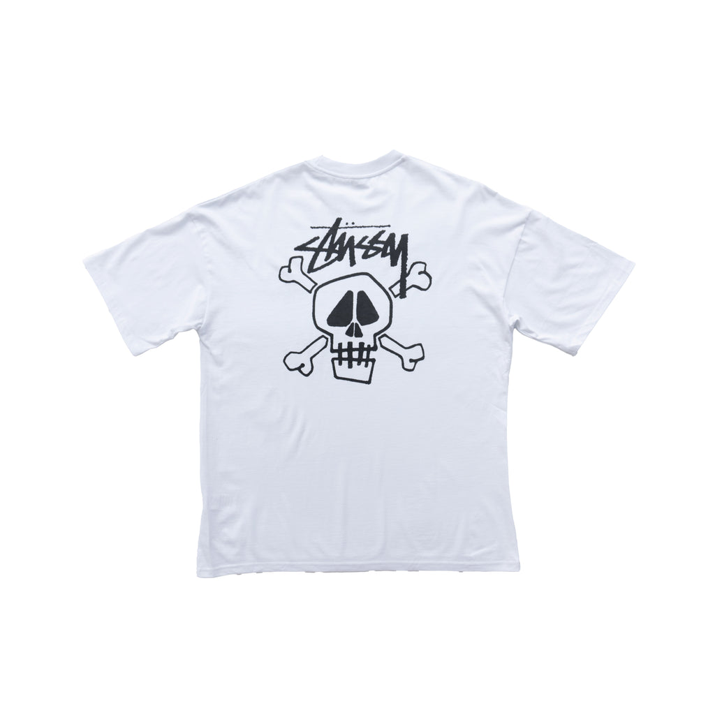 STÜSSY SKULL GRAPHIC T-SHIRT - WHITE