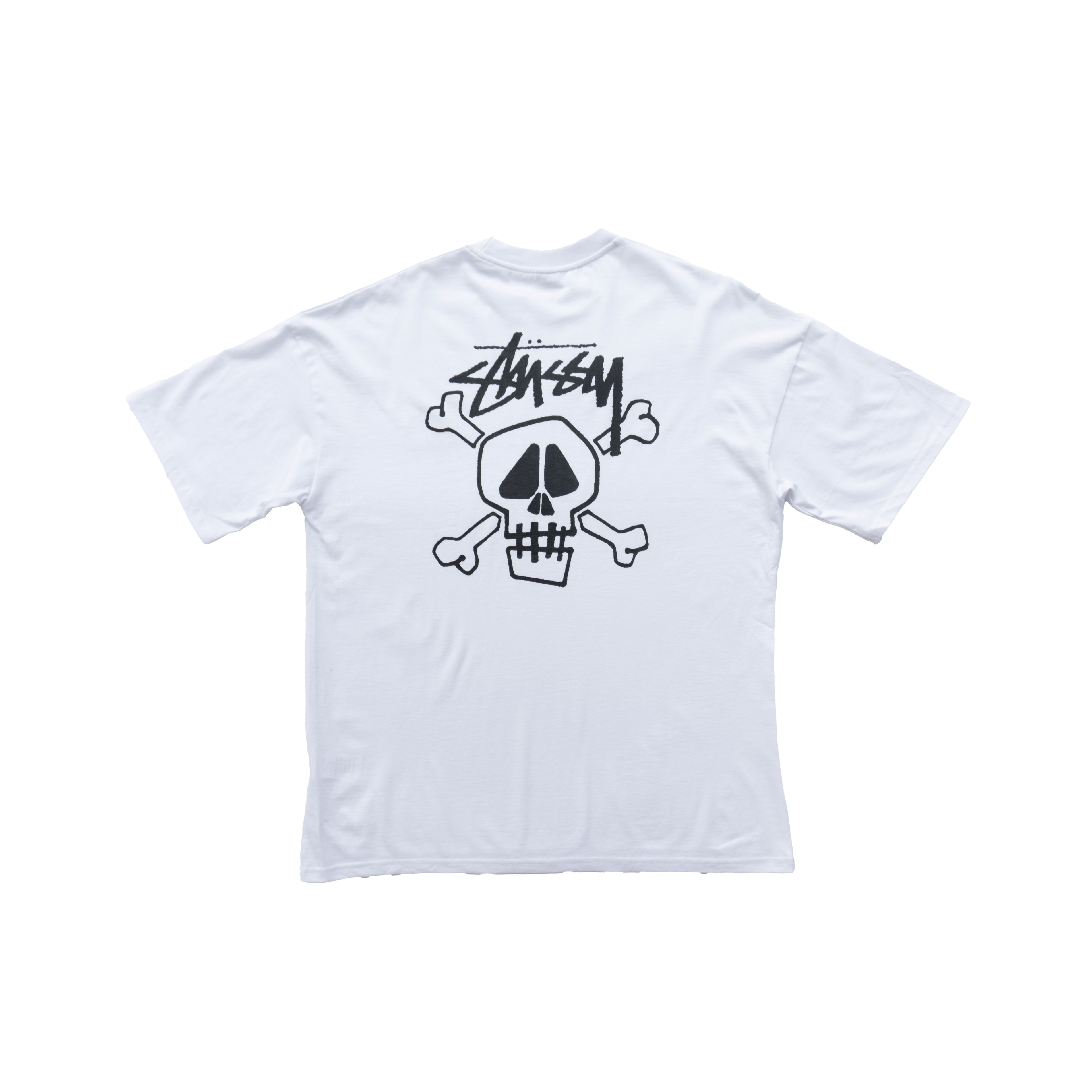 STÜSSY SKULL GRAPHIC T-SHIRT - WHITE
