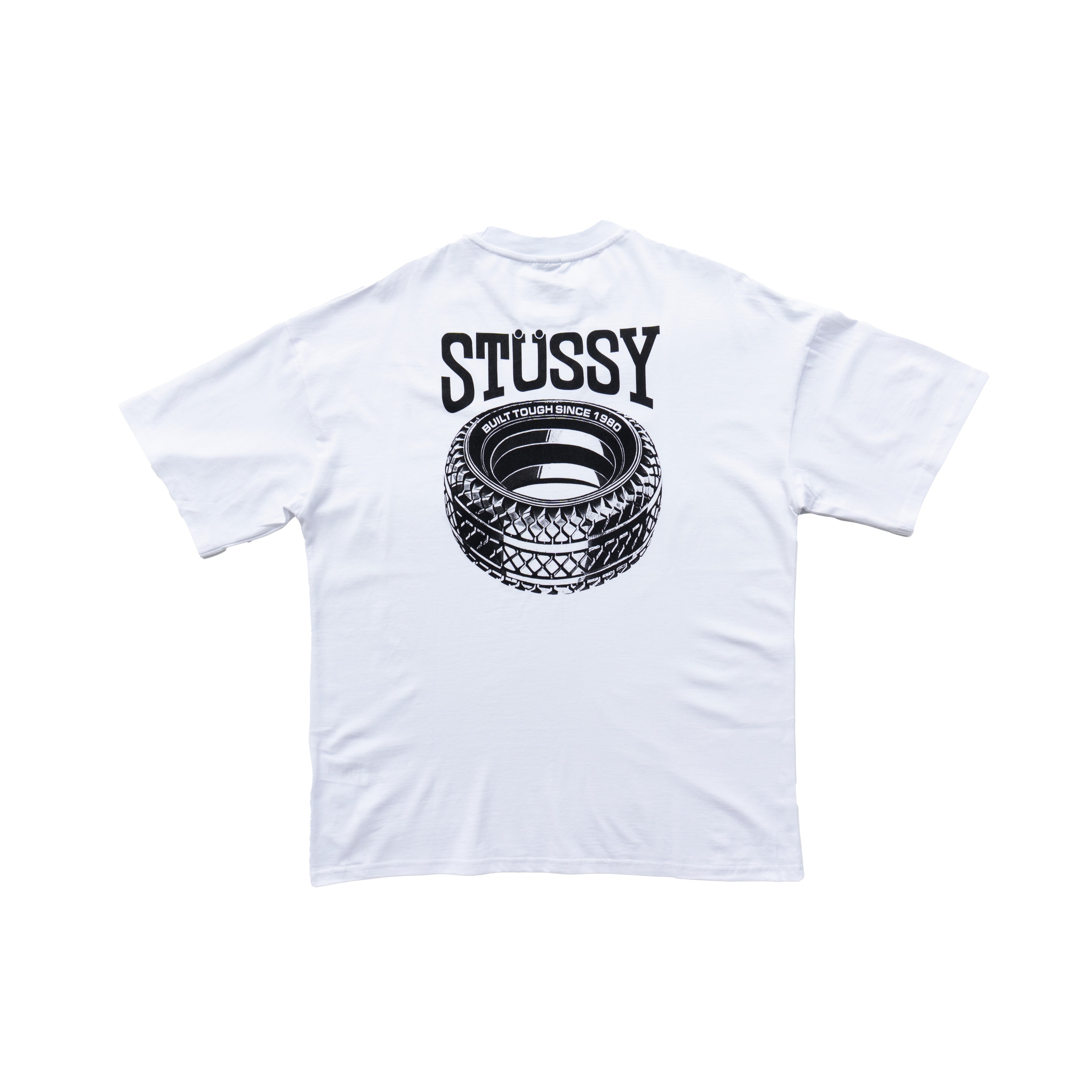 STÜSSY TIRE GRAPHIC T-SHIRT - WHITE