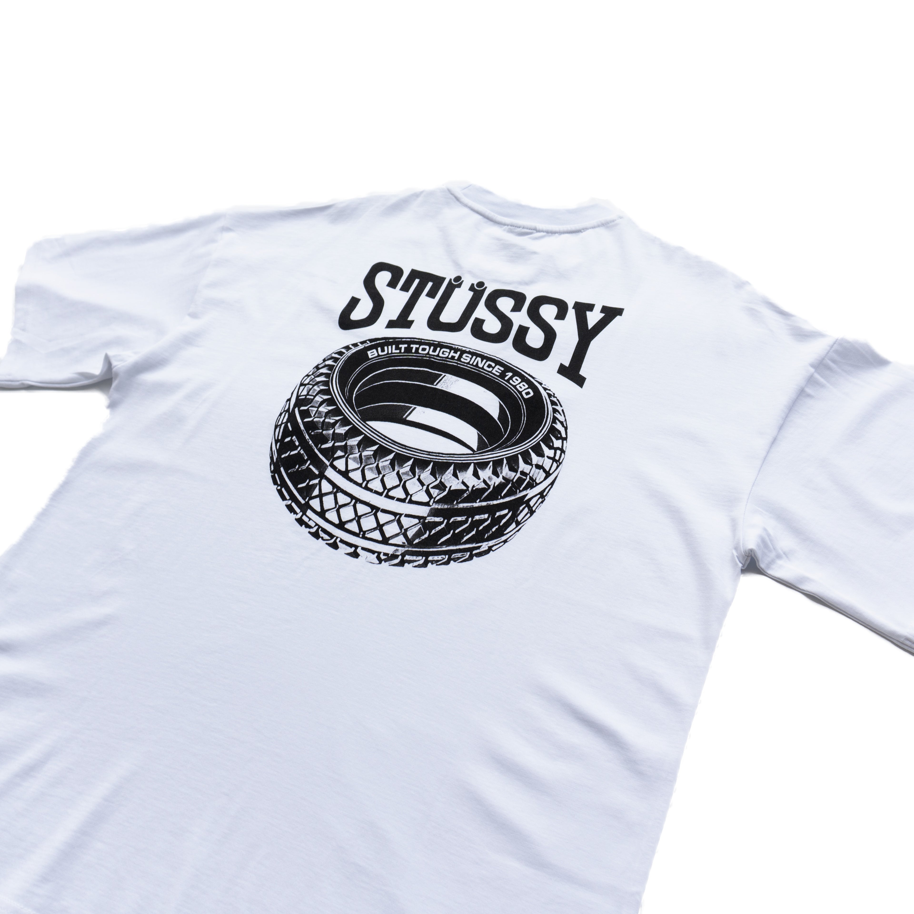 STÜSSY TIRE GRAPHIC T-SHIRT - WHITE