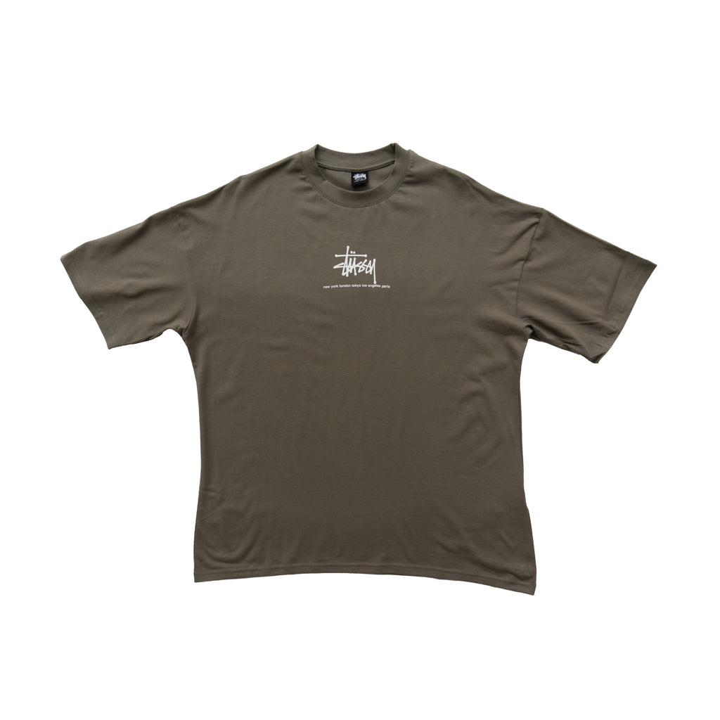 STÜSSY STOCK LOGO T-SHIRT – OLIVE
