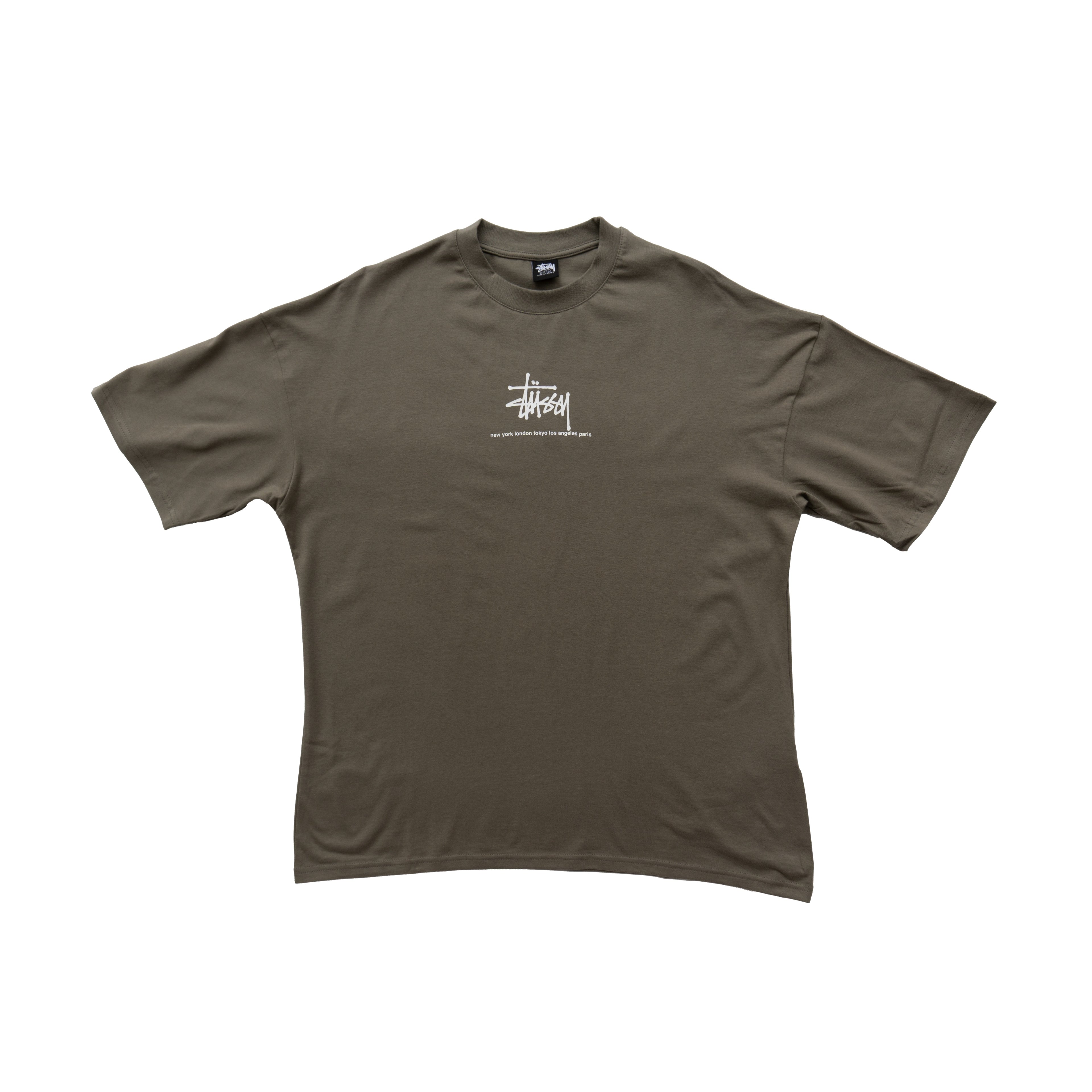 STÜSSY STOCK LOGO T-SHIRT – OLIVE