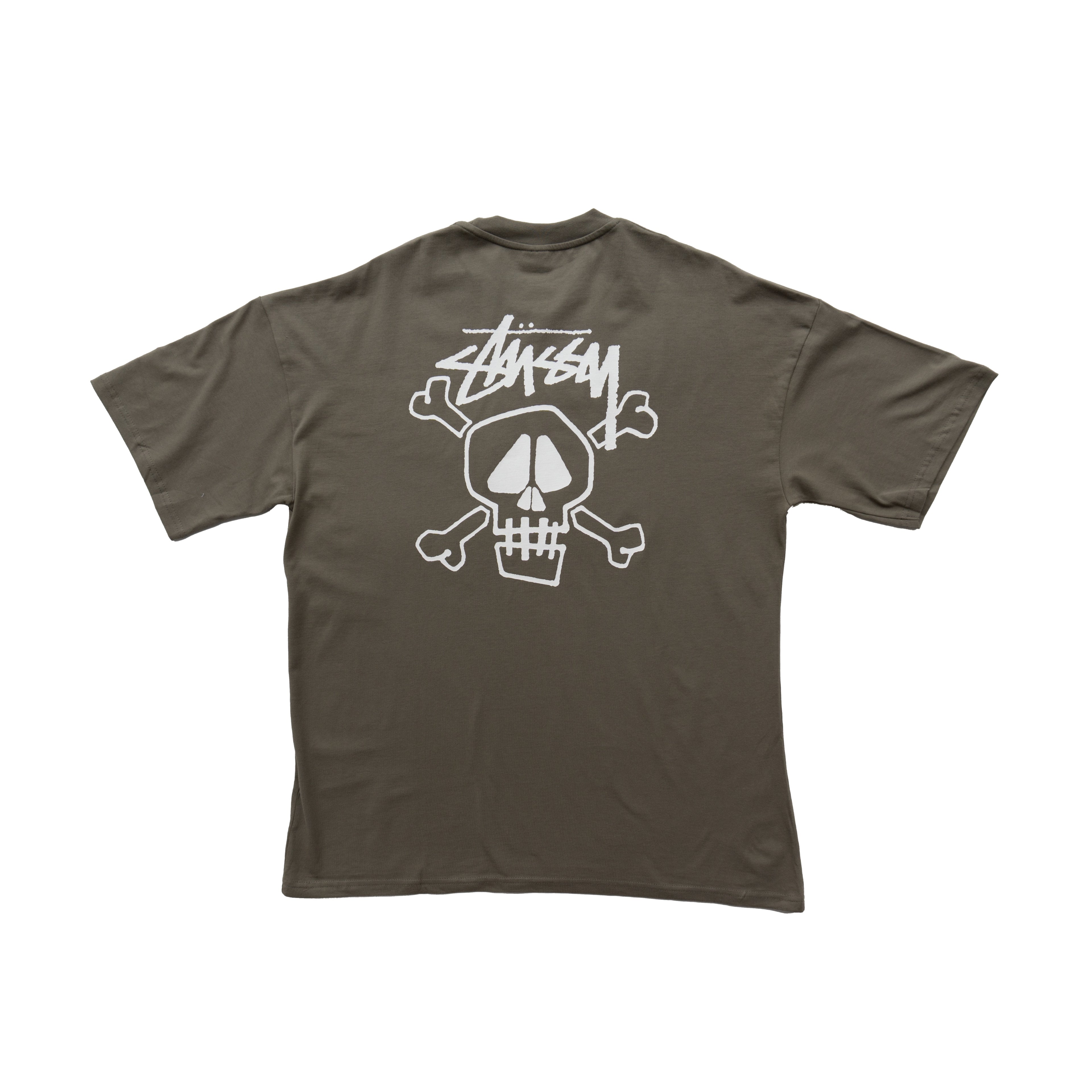 STÜSSY SKULL GRAPHIC T-SHIRT – BROWN