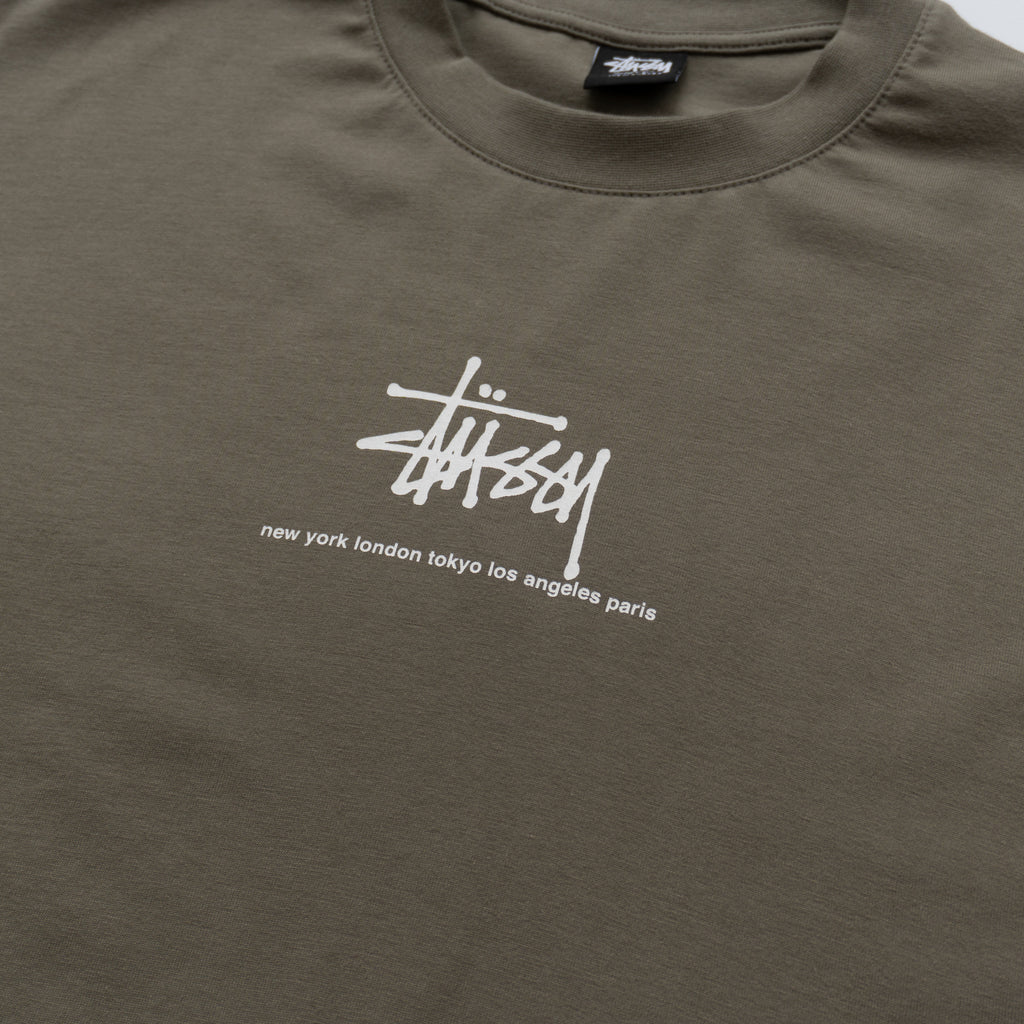 STÜSSY STOCK LOGO T-SHIRT – OLIVE