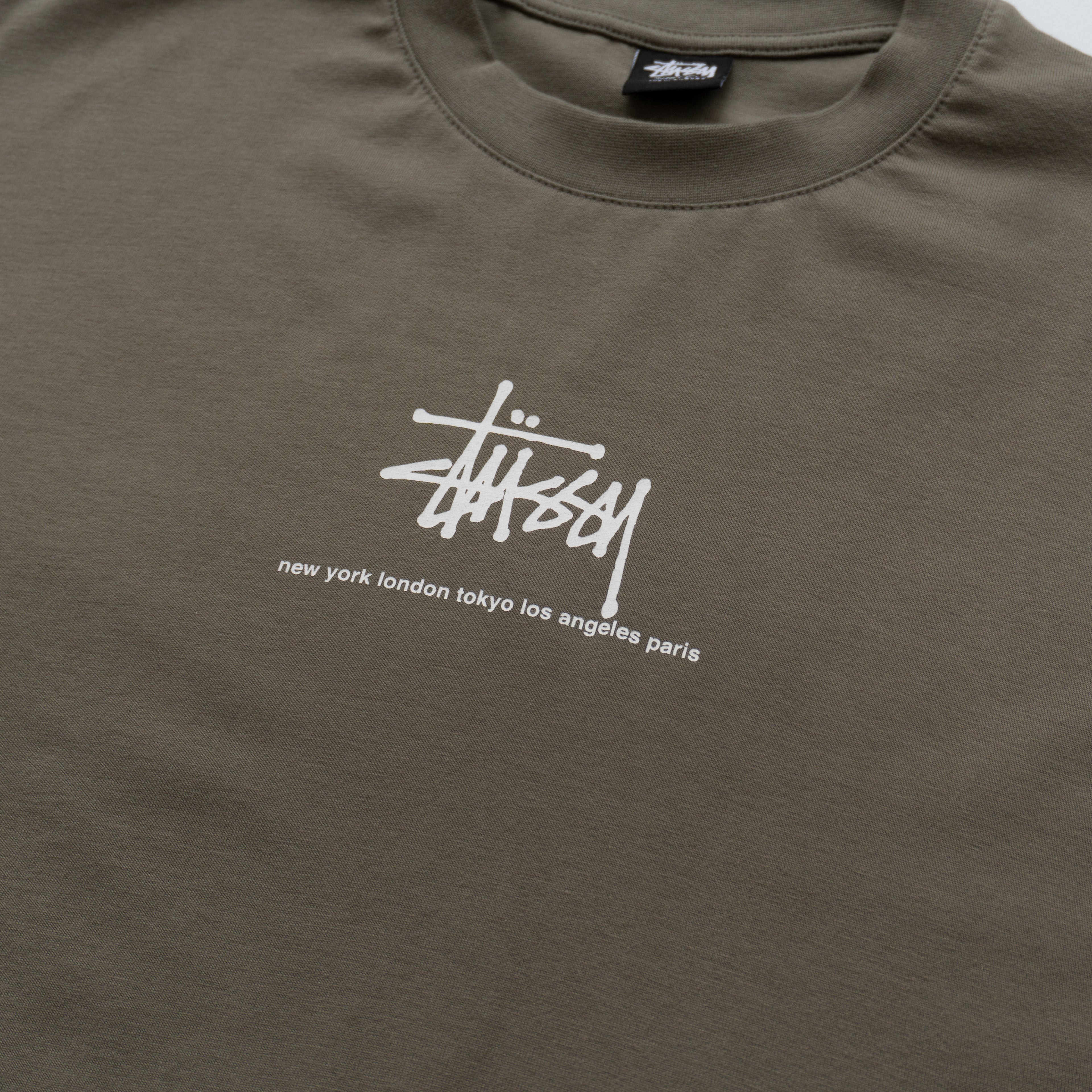 STÜSSY STOCK LOGO T-SHIRT – OLIVE