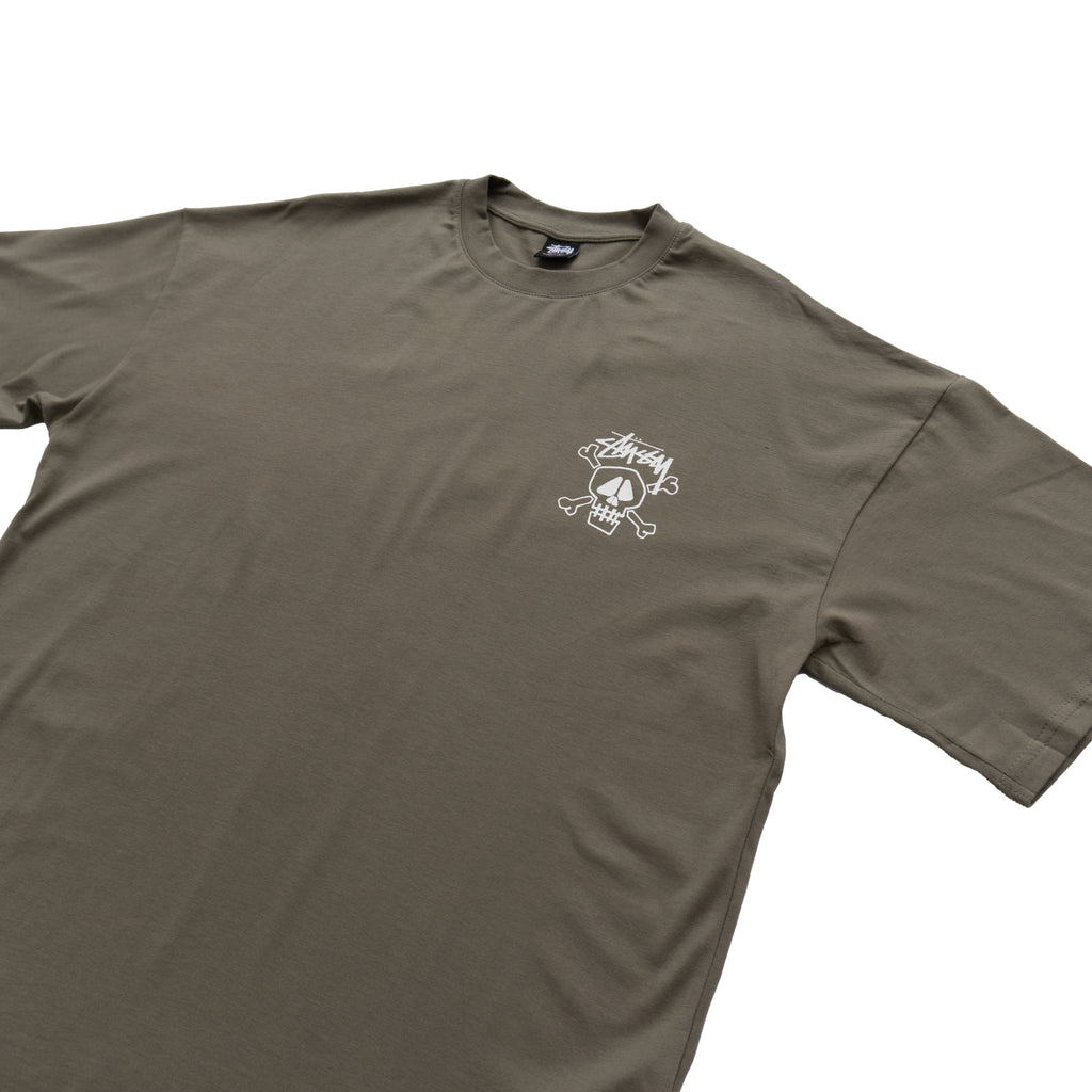 STÜSSY SKULL GRAPHIC T-SHIRT – BROWN
