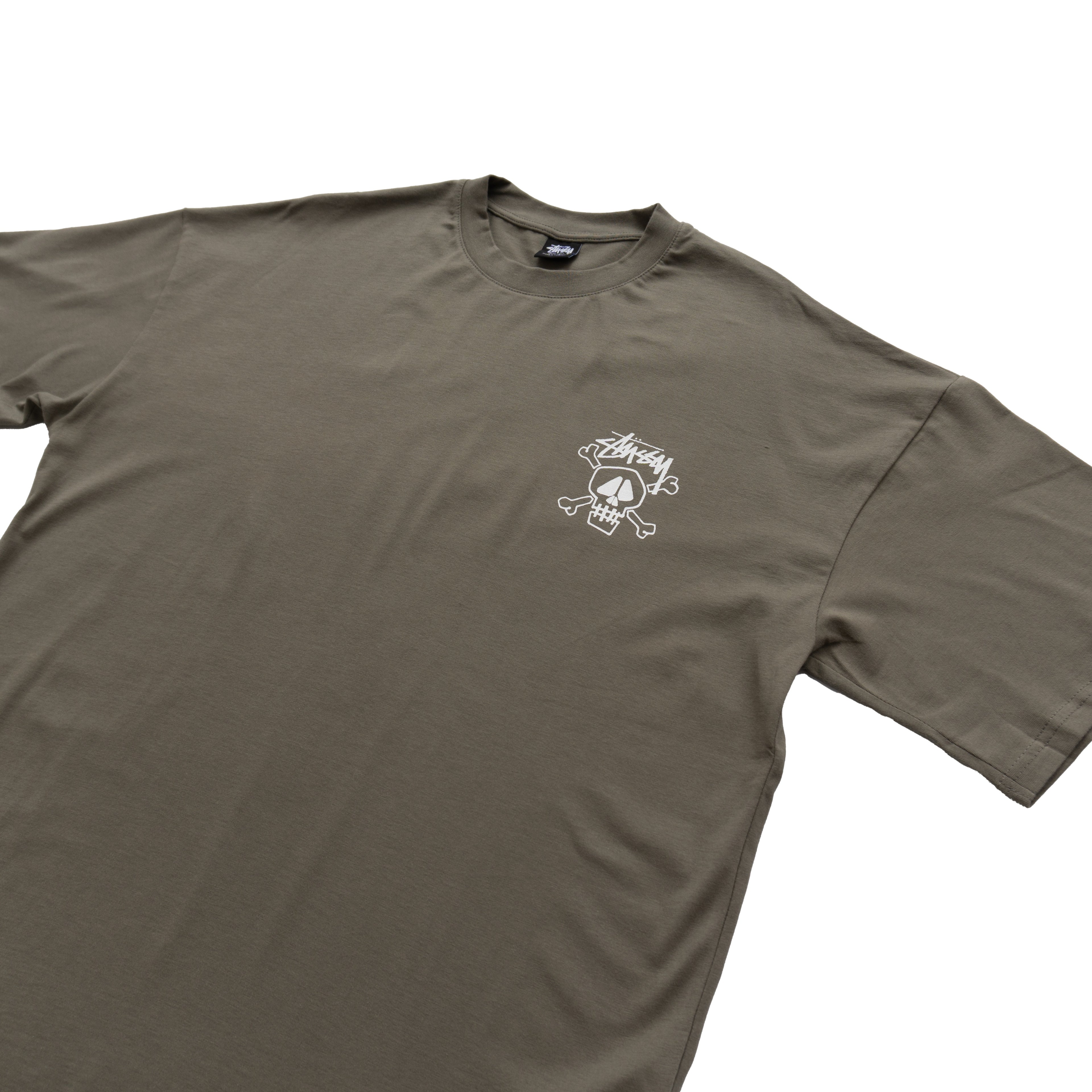 STÜSSY SKULL GRAPHIC T-SHIRT – BROWN