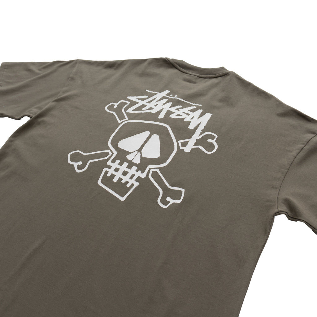 STÜSSY SKULL GRAPHIC T-SHIRT – BROWN