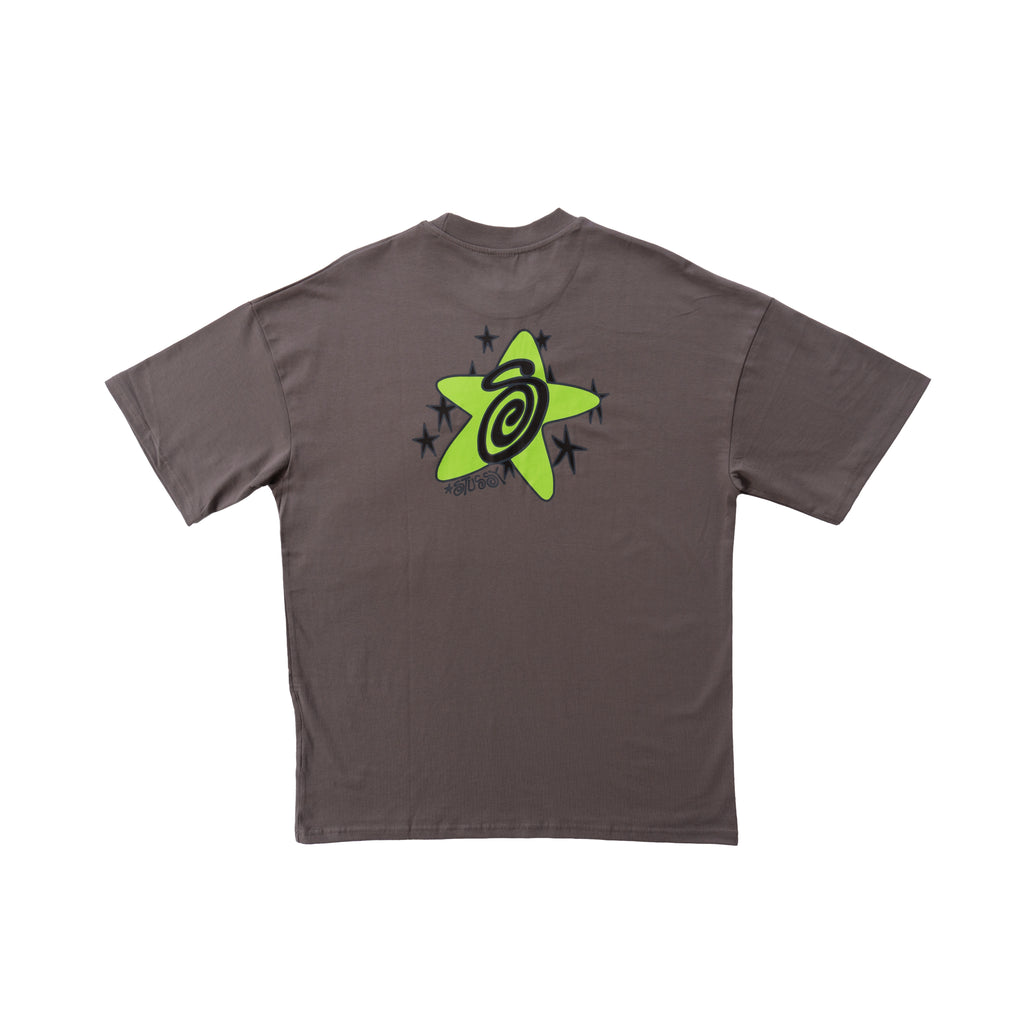 STÜSSY STAR SPIRAL T-SHIRT - KHAKI