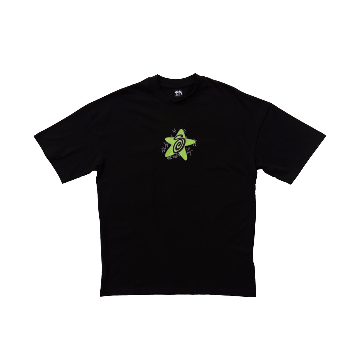 STÜSSY STAR SPIRAL T-SHIRT – BLACK