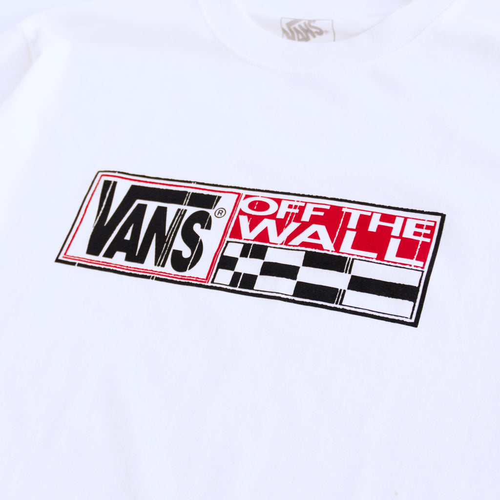 VANS OFF THE WALL CHECKERBOARD LONG SLEEVE T-SHIRT – WHITE
