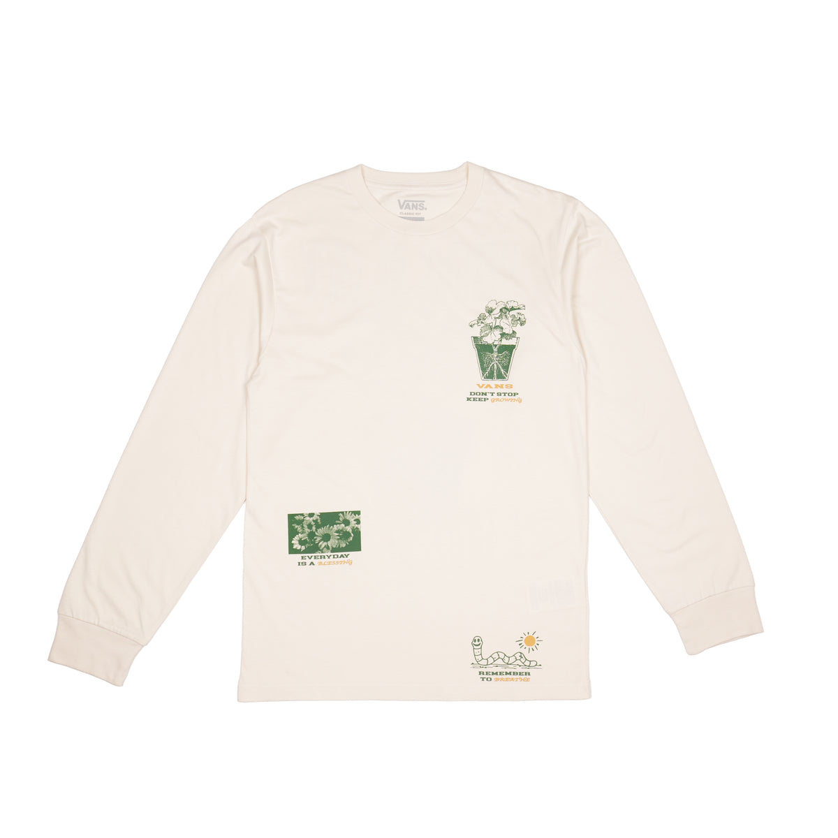 VANS EVERYDAY WE GROW LONG SLEEVE T-SHIRT – CREAM
