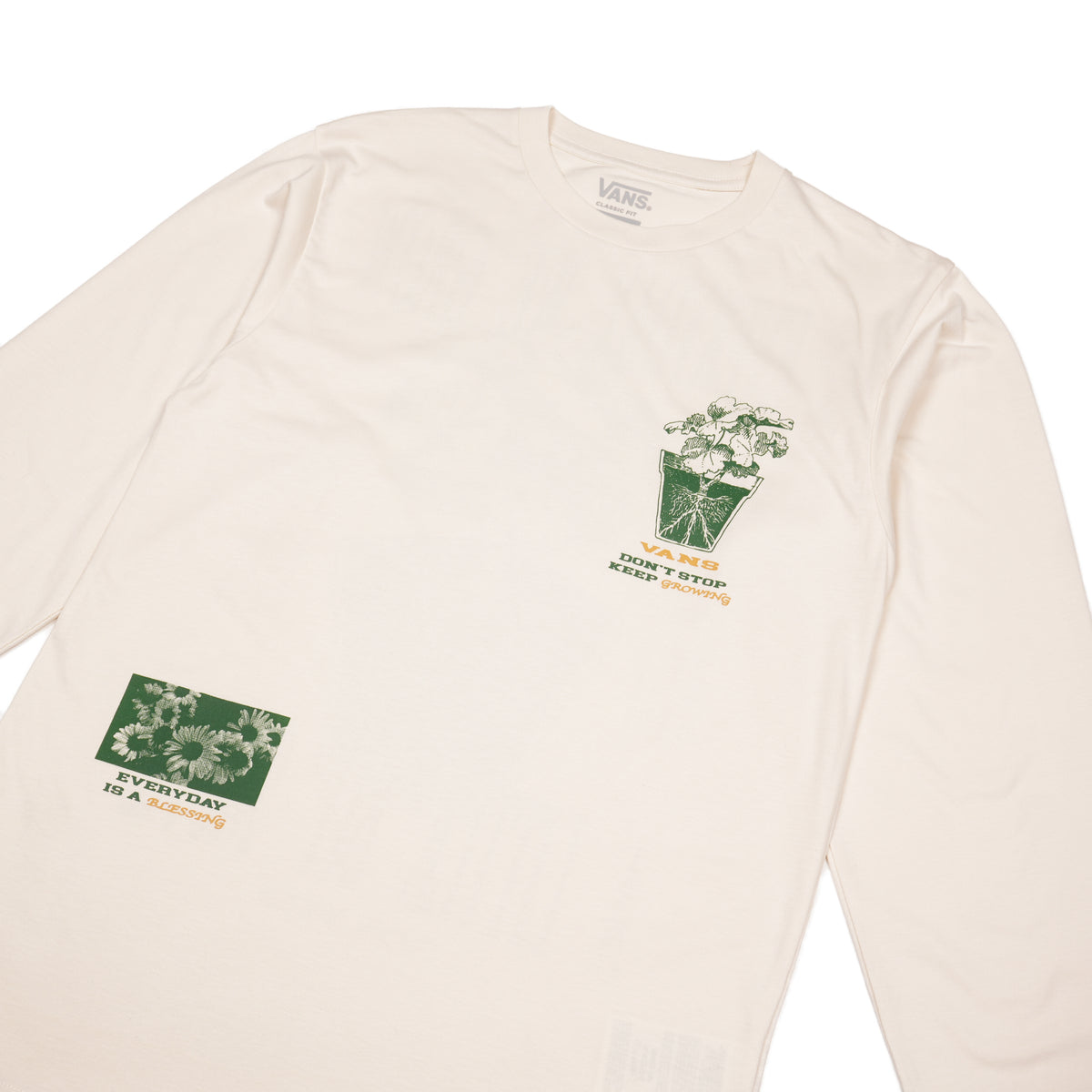 VANS EVERYDAY WE GROW LONG SLEEVE T-SHIRT – CREAM