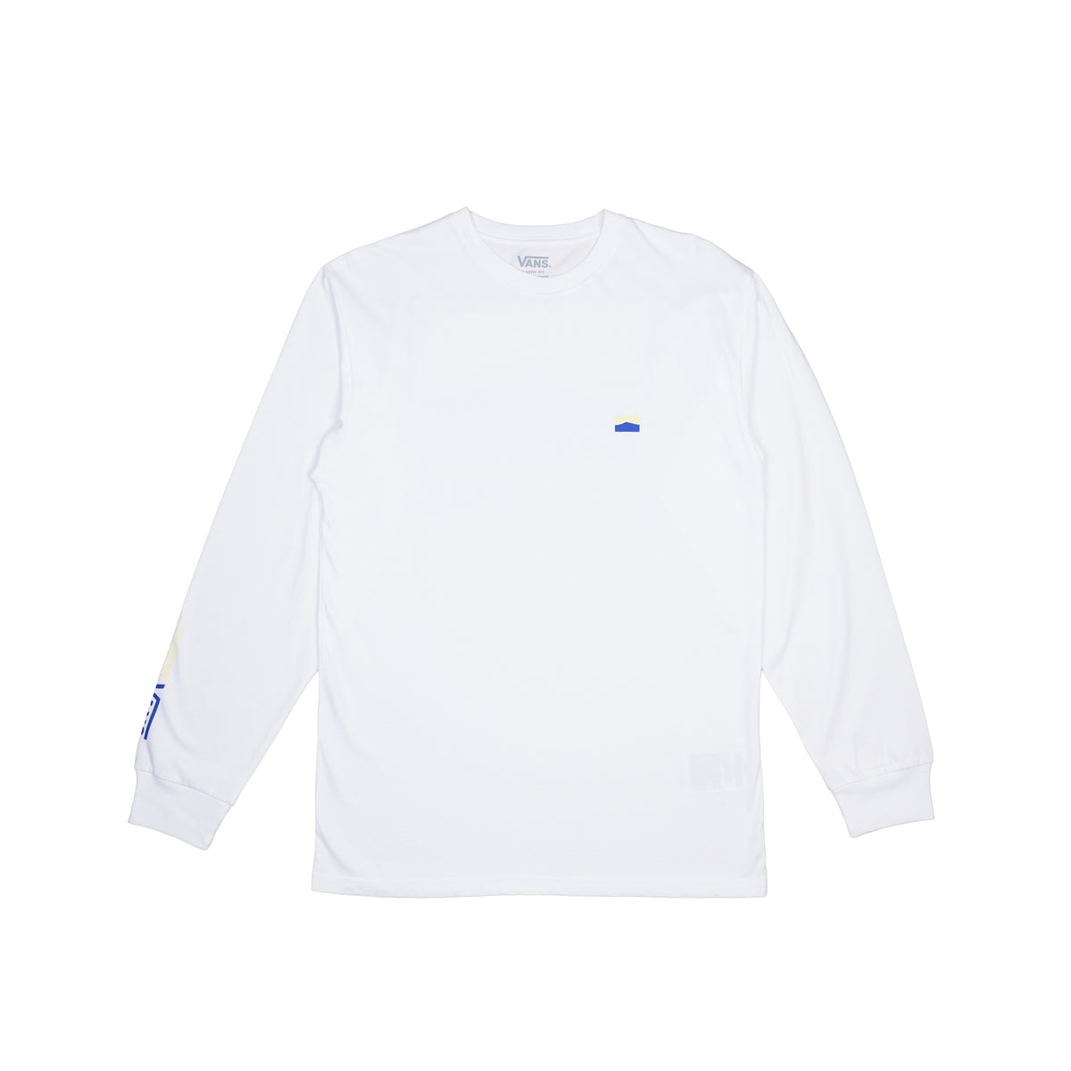 VANS OFF THE WALL WAVE T-SHIRT MET LANGE MOUWEN – WIT