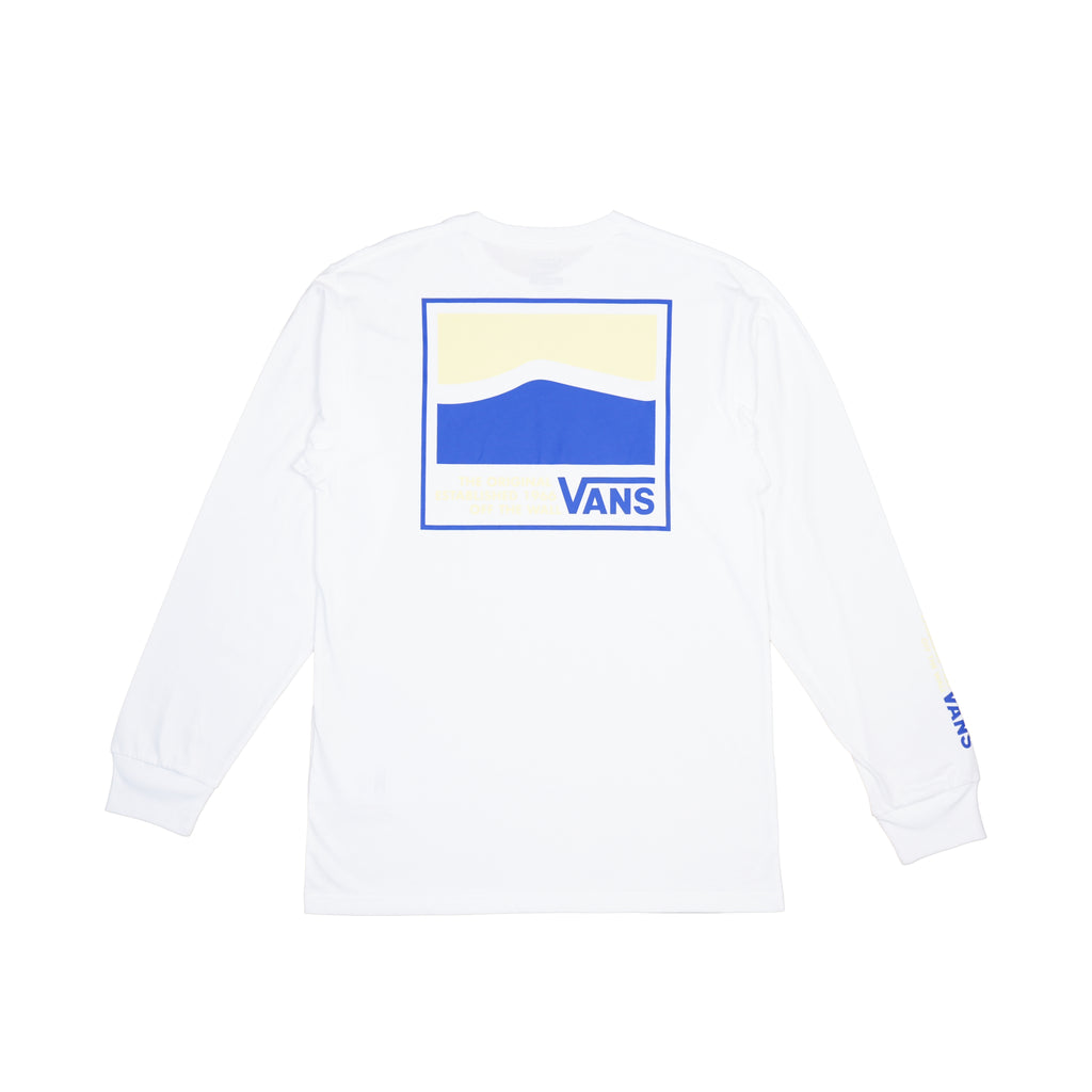 VANS OFF THE WALL WAVE LONG SLEEVE T-SHIRT – WHITE