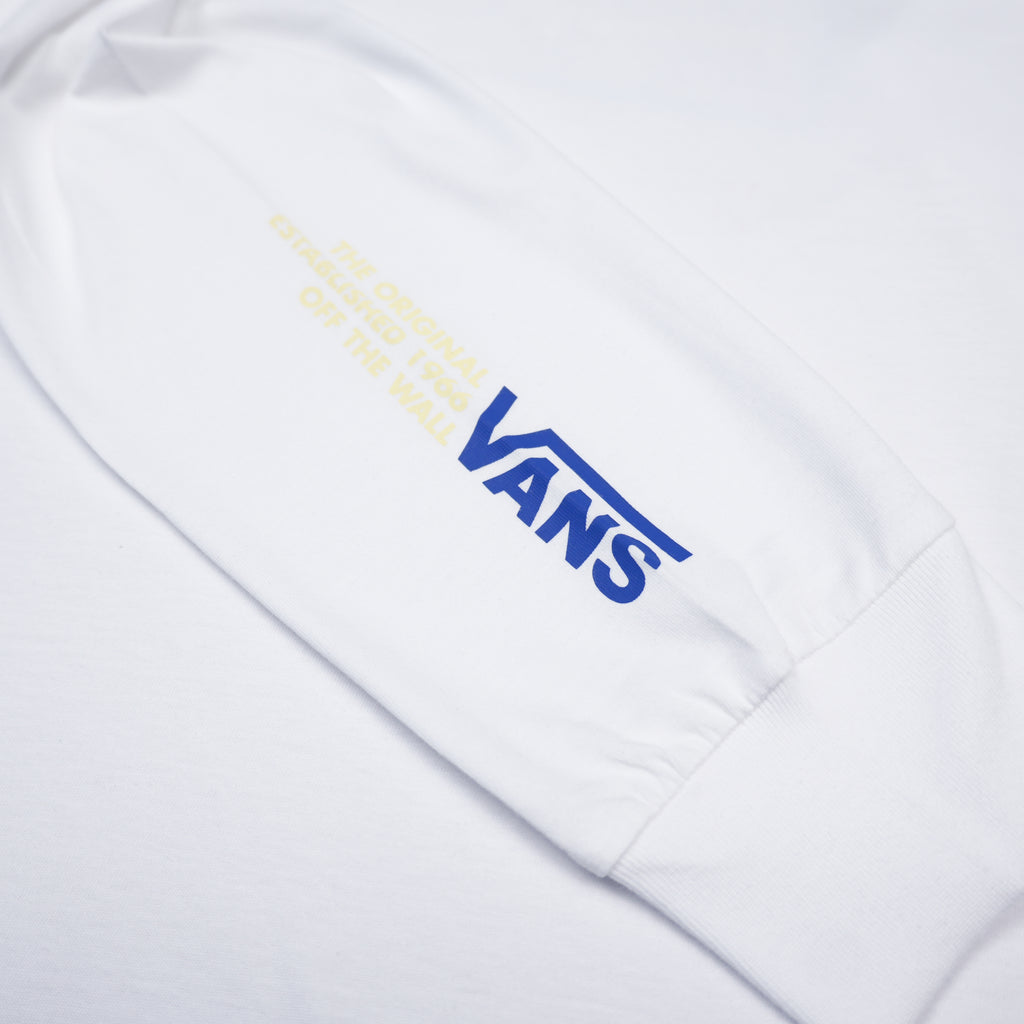 VANS OFF THE WALL WAVE LONG SLEEVE T-SHIRT – WHITE